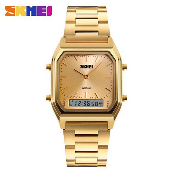 SKMEI 1220 Луксозни кварцови мъжки ръчни часовници Ежедневни спортни електронни водоустойчиви цифрови часовници 1612 relogio masculino