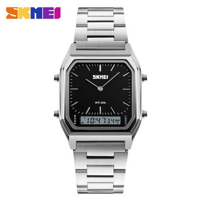 Ανδρικά ρολόγια χειρός SKMEI 1220 Luxury Quartz Casual Dual Time Sport Ηλεκτρονικό αδιάβροχο ψηφιακό ανδρικό ρολόι 1612 relogio masculino