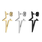 Crne piercing naušnice za žene muškarce Nakit Statement Street Naušnice od nehrđajućeg čelika Slušalice