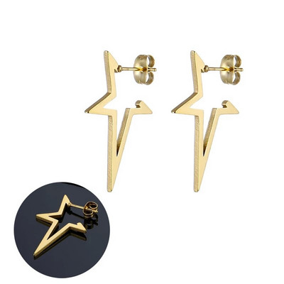 Crne piercing naušnice za žene muškarce Nakit Statement Street Naušnice od nehrđajućeg čelika Slušalice