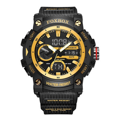 Ανδρικά ρολόγια διπλής οθόνης LIGE Military Swimming Big Watches Fashion 50M αδιάβροχο ηλεκτρονικό ρολόι χειρός Ανδρικό Montre Homme