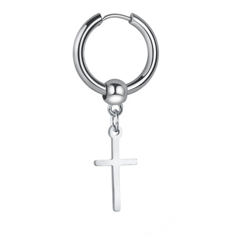 Creative Charm Kutas Cross Drop Auskarai Moterims Vyrams Punk Paprasto Metalo Stilius Nauji Pop Gotikiniai Papuošalai