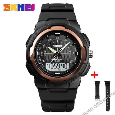 SKMEI 1454 Military Vyriški laikrodžiai Lauke Sportas Neperšlampamas Elektroninis Vyriškas rankinis laikrodis Kvarcinis dvigubas laikrodis 1370 Reloj Masculino