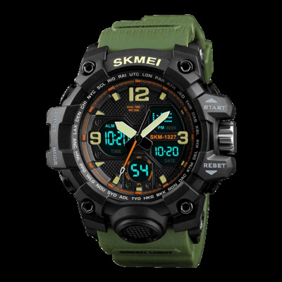Ανδρικό ρολόι SKMEI 2 Time Ανδρικά ηλεκτρονικά αθλητικά ρολόγια Χρονόμετρο οπίσθιο φως Συναγερμός αδιάβροχο ρολόι χαλαζία reloj hombre 1155B