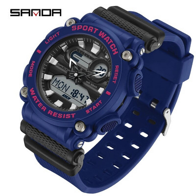 SANDA Fashion Ανδρικά ρολόγια Military G Style Αδιάβροχο αθλητικό ρολόι Αναλογικό Ηλεκτρονικό LED Χαλαζία Ρολόγια χειρός Man Clock Luxury