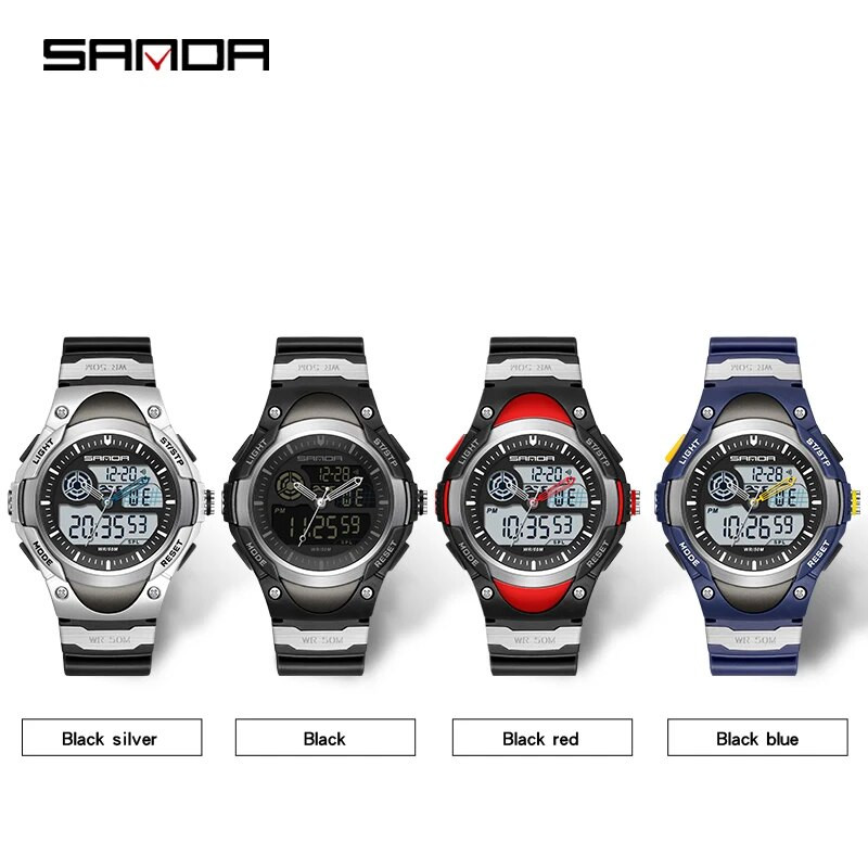 Ανδρικό Ηλεκτρονικό ρολόι SANDA Ανδρικό ρολόι διπλής οθόνης Επαγγελματικά ανδρικά ρολόγια 50M αδιάβροχο ανδρικό καρπό για στυλ G Relogio Masculino