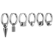 Νέα Punk Hoop Σκουλαρίκια για Γυναικεία Ανδρικά πάρτι Σκουλαρίκι από ανοξείδωτο ατσάλι