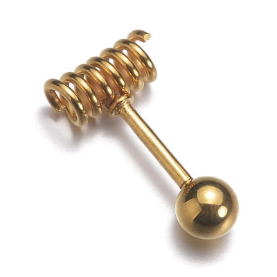 Mini cercei din oțel inoxidabil, bijuterii de modă, șuruburi mici de primăvară, punk cu șuruburi, piercing pentru cartilaj, cercei cu bile, cadouri