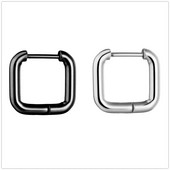 Vyrai Moteriški Punk geometriniai auskarai Nauji madingi kvadratiniai juodi sidabriniai nerūdijančio titano plieno auskarai auskarai auskarai papuošalai