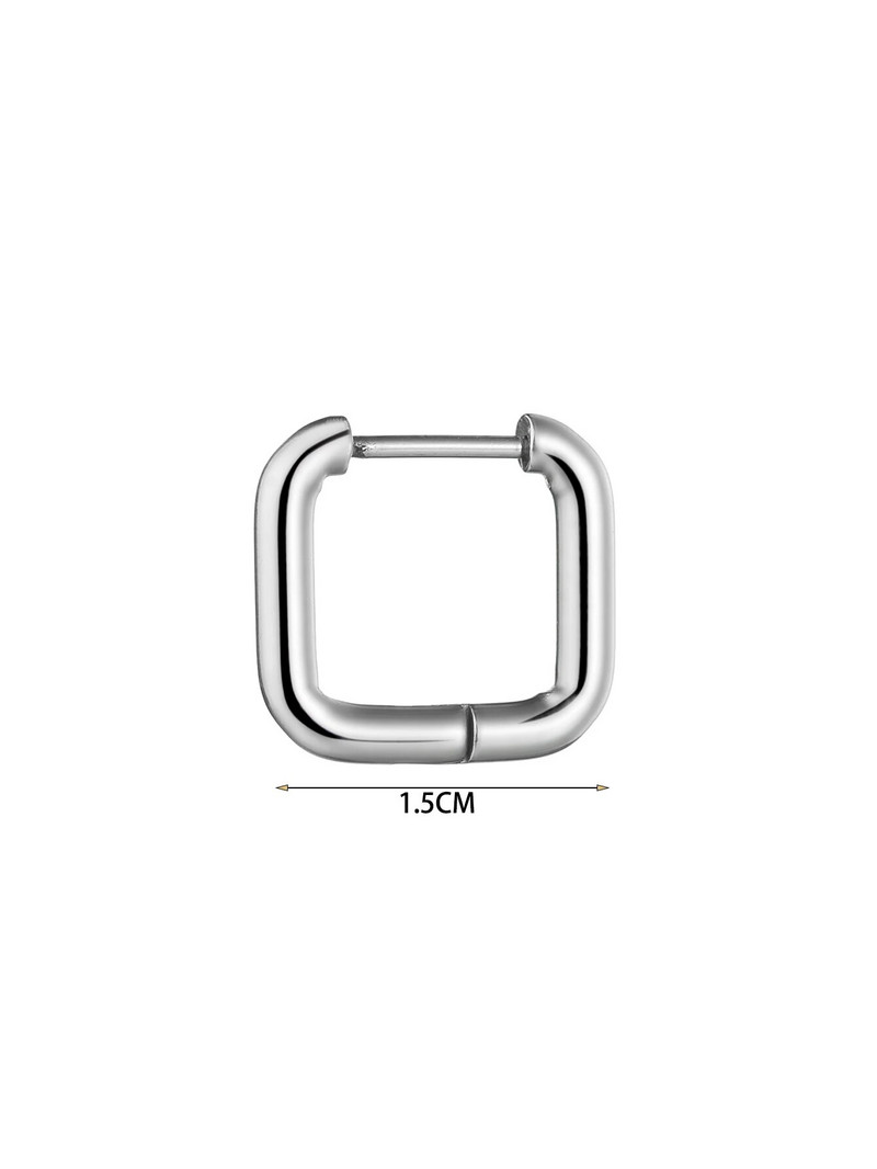 Vyrai Moteriški Punk geometriniai auskarai Nauji madingi kvadratiniai juodi sidabriniai nerūdijančio titano plieno auskarai auskarai auskarai papuošalai