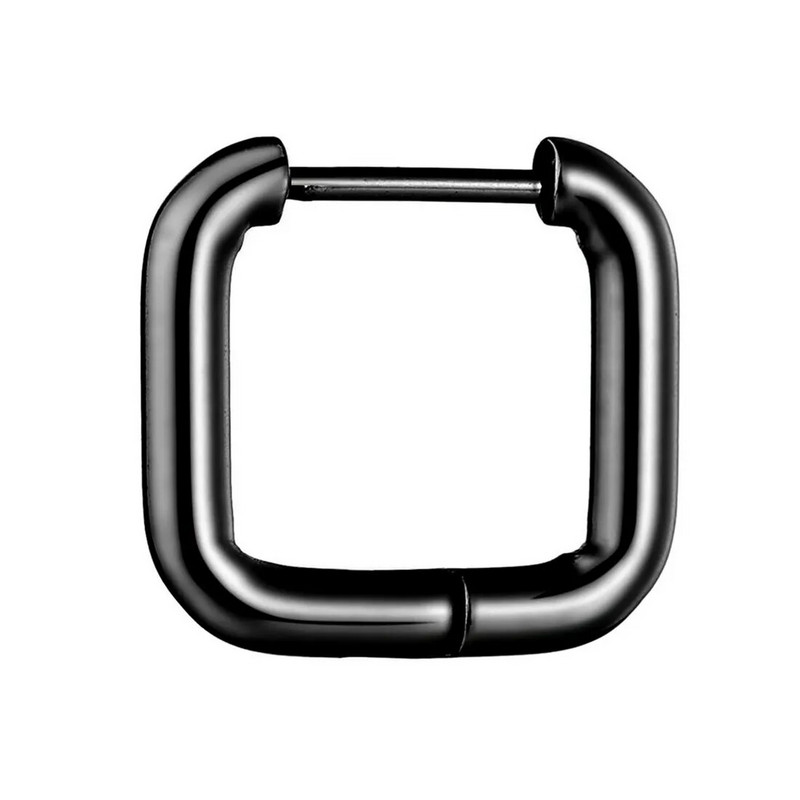 Vyrai Moteriški Punk geometriniai auskarai Nauji madingi kvadratiniai juodi sidabriniai nerūdijančio titano plieno auskarai auskarai auskarai papuošalai