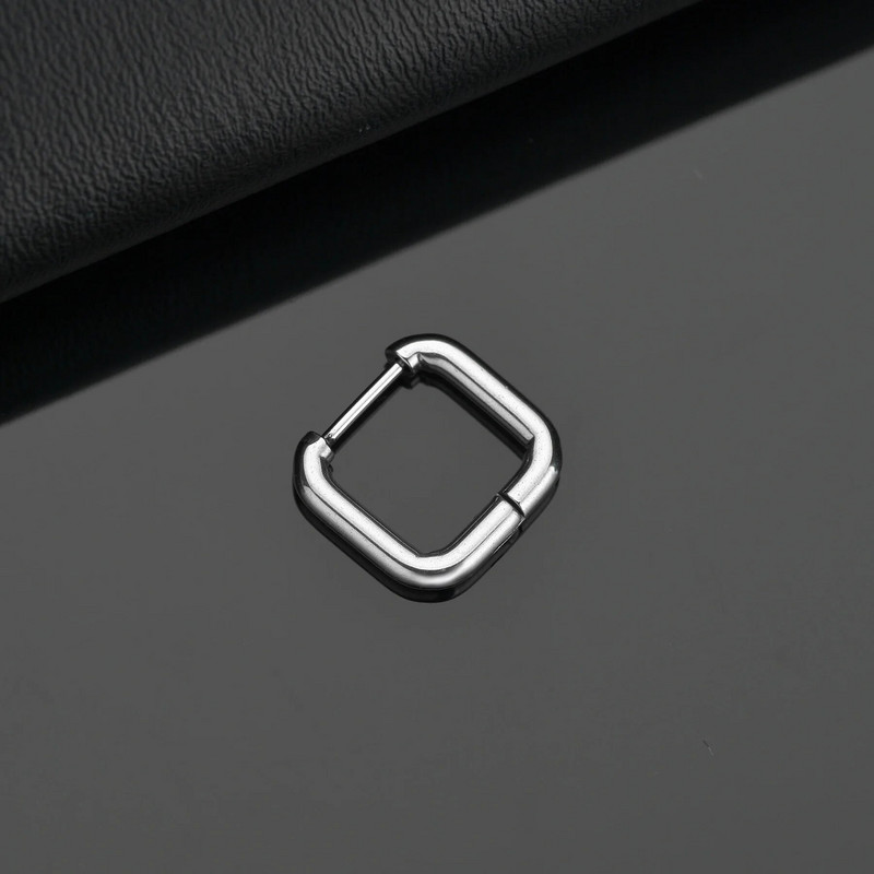 Vyrai Moteriški Punk geometriniai auskarai Nauji madingi kvadratiniai juodi sidabriniai nerūdijančio titano plieno auskarai auskarai auskarai papuošalai