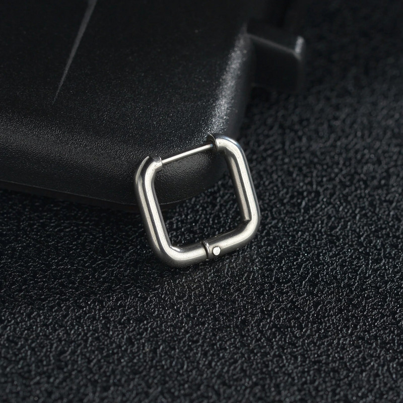 Vyrai Moteriški Punk geometriniai auskarai Nauji madingi kvadratiniai juodi sidabriniai nerūdijančio titano plieno auskarai auskarai auskarai papuošalai