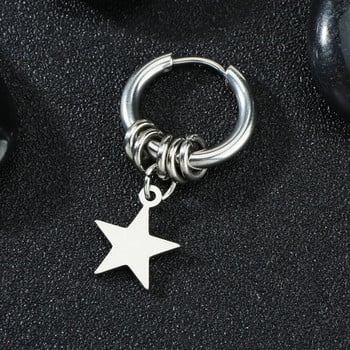Опростен дизайн Сребърни цветни звездни обеци за жени Нова марка Модни маншети за уши Пиърсинг Висящи обеци Подарък