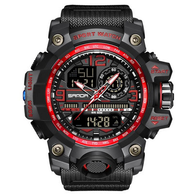 Muški vojni sportski ručni sat Vodootporni dvostruki analogni digitalni LED elektronički kvarcni satovi Muškarci Podrška Dropshipping