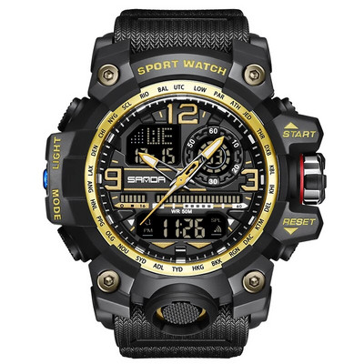 Muški vojni sportski ručni sat Vodootporni dvostruki analogni digitalni LED elektronički kvarcni satovi Muškarci Podrška Dropshipping