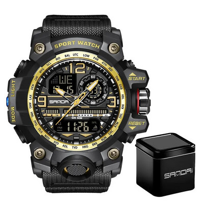 Muški vojni sportski ručni sat Vodootporni dvostruki analogni digitalni LED elektronički kvarcni satovi Muškarci Podrška Dropshipping