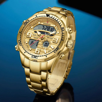 FOXBOX Мъжки часовник с двоен дисплей 30M Водоустойчив часовник с дата Ръчен часовник Моден спортен часовник за мъже Електронни часовници Man+Box New