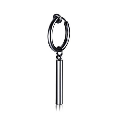 Vnox jednodijelne muške rock punk viseće naušnice, antialergijski metalni ukrasni nakit od nehrđajućeg čelika, štipaljka s piercingom