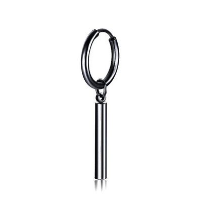 Vnox jednodijelne muške rock punk viseće naušnice, antialergijski metalni ukrasni nakit od nehrđajućeg čelika, štipaljka s piercingom