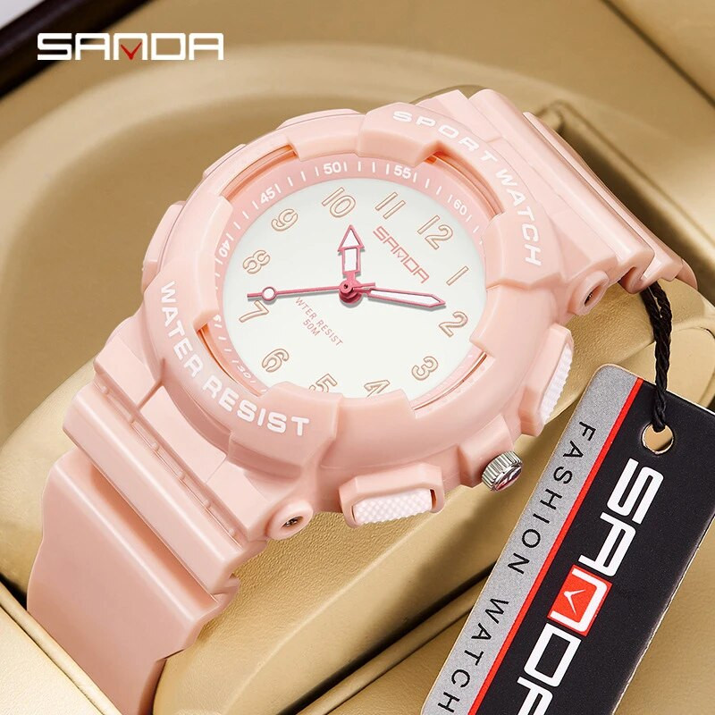 SANDA 6094 2023 uus käekell noortele tudengitele vabaaja värsked elektroonilised kellad kvartsmood mitmekülgne veekindel Unisex käekell