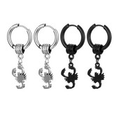 Punk must roostevabast terasest Scorpion kõrvarõngad naistele meestele gooti lahe tänavapopp hip hop kõrvarõngas ehe avaldus ripats