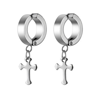 Κλασικό σκουλαρίκι με κλιπ από τιτάνιο από ανοξείδωτο ατσάλι, μη διαπεραστικά σκουλαρίκια κρεμαστά κρεμαστά