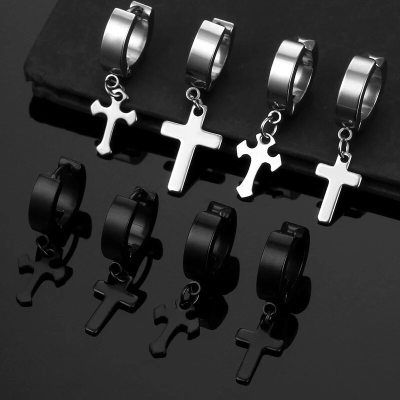 Κλασικό σκουλαρίκι με κλιπ από τιτάνιο από ανοξείδωτο ατσάλι, μη διαπεραστικά σκουλαρίκια κρεμαστά κρεμαστά