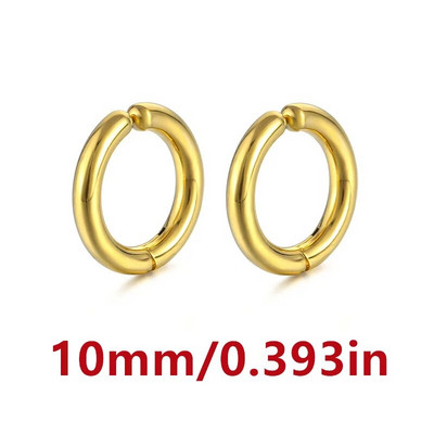 10/12/14mm Huggie Hoop kõrvarõngad naistele Meestele Kirurgilised roostevabast terasest klambriga kõrvarõngad