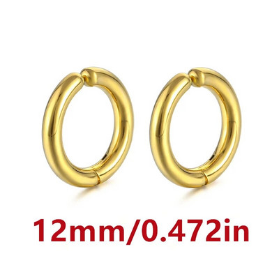 10/12/14mm Huggie Hoop kõrvarõngad naistele Meestele Kirurgilised roostevabast terasest klambriga kõrvarõngad