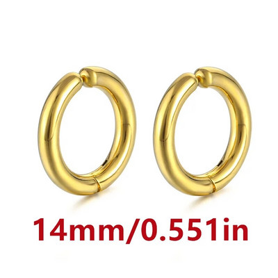 10/12/14mm Huggie Hoop kõrvarõngad naistele Meestele Kirurgilised roostevabast terasest klambriga kõrvarõngad