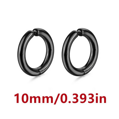 10/12/14mm Huggie Hoop kõrvarõngad naistele Meestele Kirurgilised roostevabast terasest klambriga kõrvarõngad