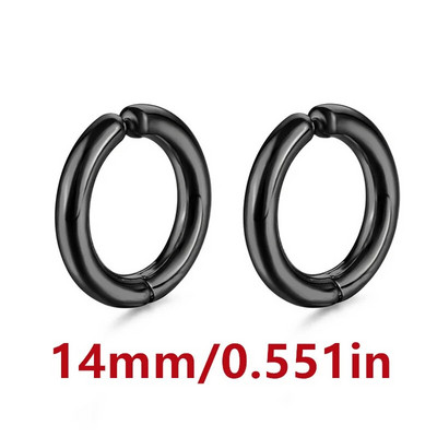 10/12/14mm Huggie Hoop kõrvarõngad naistele Meestele Kirurgilised roostevabast terasest klambriga kõrvarõngad