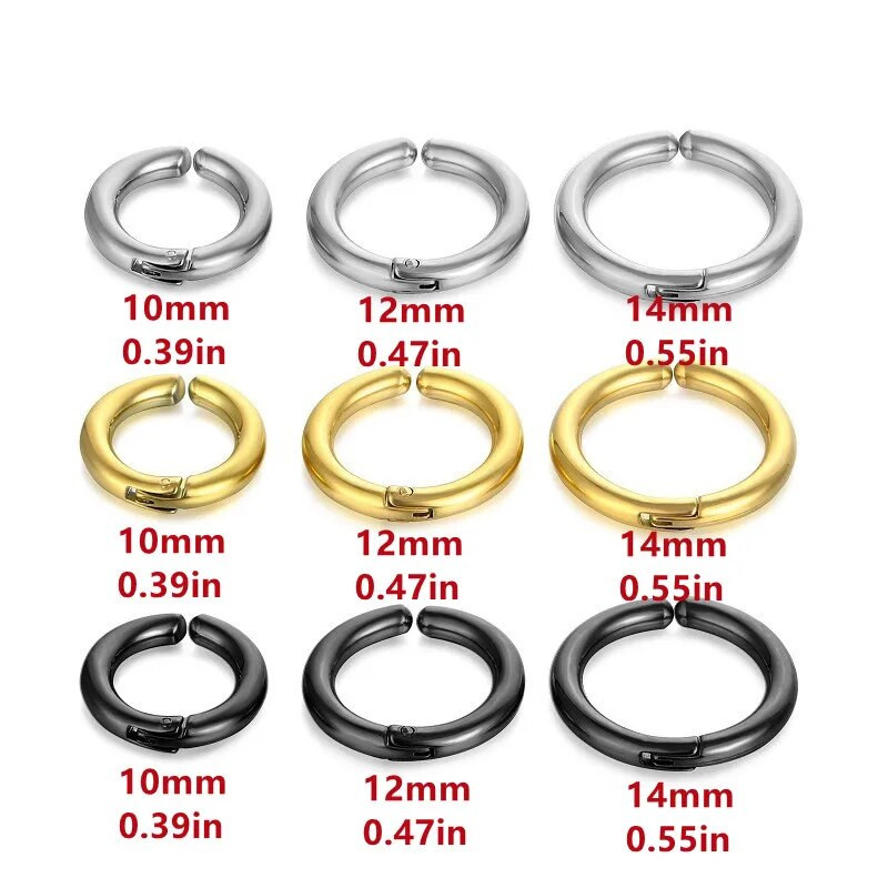 10/12/14mm Huggie Hoop kõrvarõngad naistele Meestele Kirurgilised roostevabast terasest klambriga kõrvarõngad