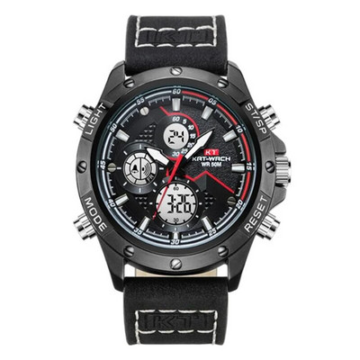 Ujumine 50M sport, suur sihverplaadiga, nahast veekindel käekell, meeste välistingimustes kasutatavad digikellad LED-elektrooniline sõjaväe äratuskell meeste jaoks UUS