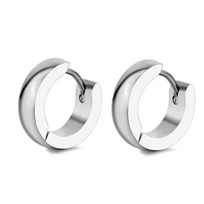 Roostevabast terasest rõngaskõrvarõngad Sinised mustad värvilised ümmargused kõrvarõngad naistele meestele punk vintage ehe kingitus