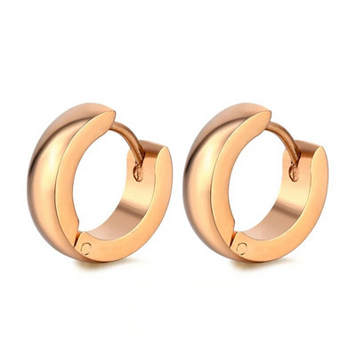 Roostevabast terasest rõngaskõrvarõngad Sinised mustad värvilised ümmargused kõrvarõngad naistele meestele punk vintage ehe kingitus