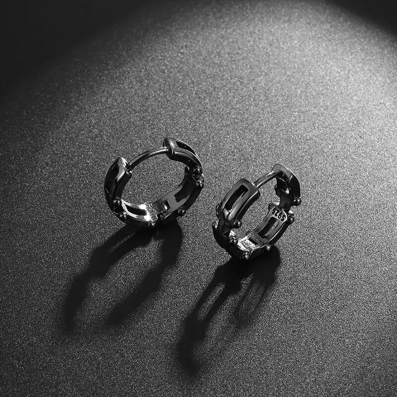 Vintage geomeetrilised ebakorrapärased kõrvarõngad hõbetatud kõrvarõngad hip hop tänavapeo ehted meestele ja naistele