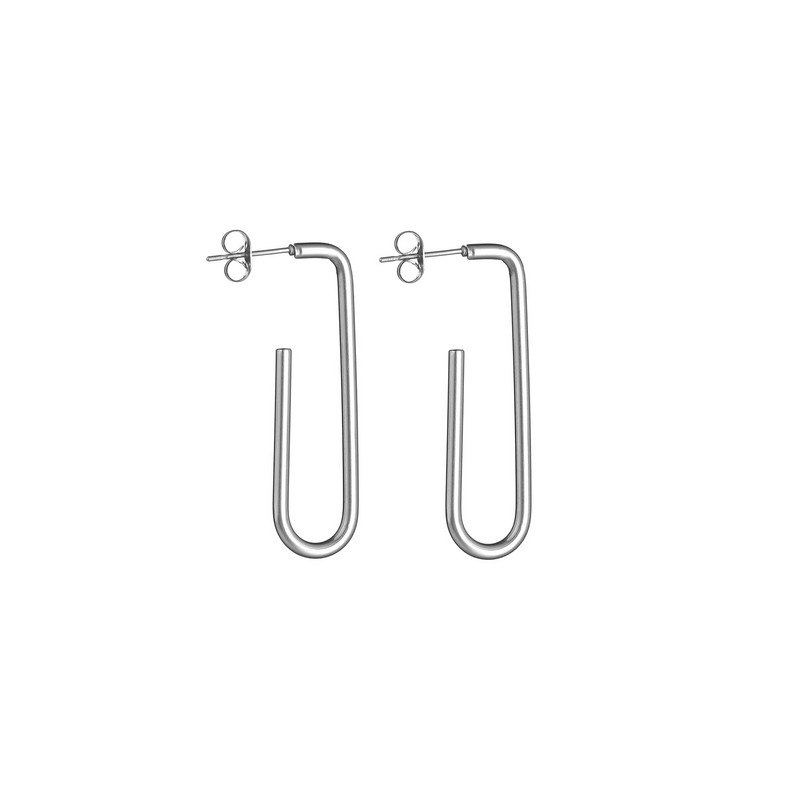 1 pora nerūdijančio plieno U formos sąvaržėlių auskarai moterims, mergaičių kilpiniai hiphopo ausų papuošalai