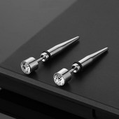 Kuuma kristallist keha augustamise kruvikõrvarõngad kivist roostevabast terasest kõrvarõngad naistele meestele