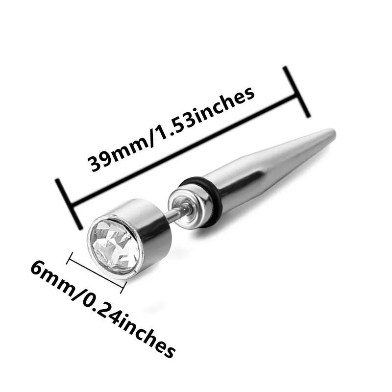 Kuuma kristallist keha augustamise kruvikõrvarõngad kivist roostevabast terasest kõrvarõngad naistele meestele