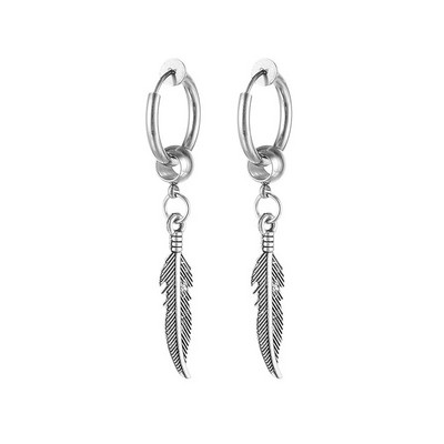 Roostevabast terasest liigendiga kõrvaklambrid meestele Naiste punkmood Unisex kõrvaklambrid mittetorgavad kõrvarõngad