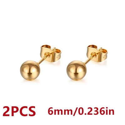 Vienkārša dizaina krelles, nerūsējošā tērauda auskari vīriešiem, sieviešu pamata pīrsingu auskaru rotaslietas