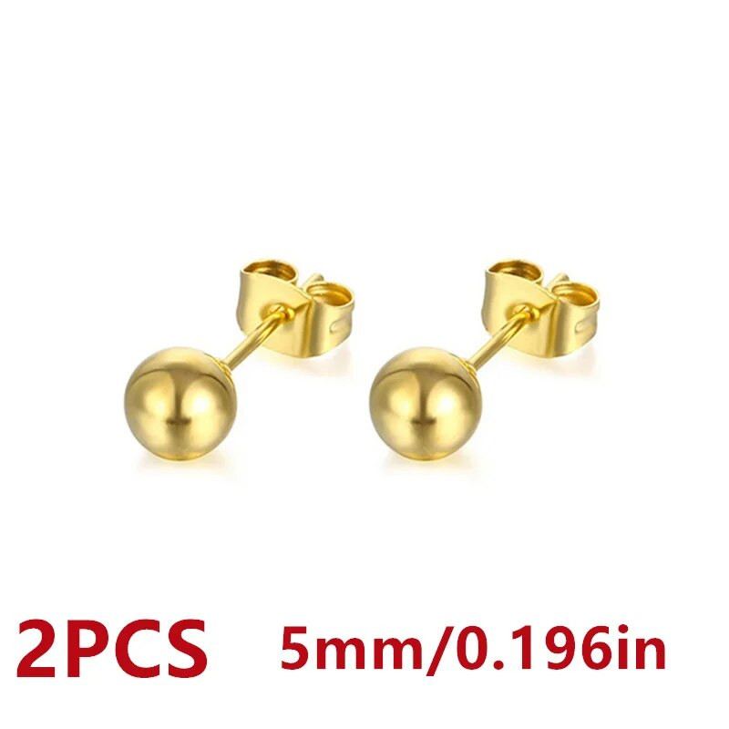 Vienkārša dizaina krelles, nerūsējošā tērauda auskari vīriešiem, sieviešu pamata pīrsingu auskaru rotaslietas