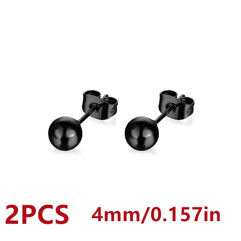 Vienkārša dizaina krelles, nerūsējošā tērauda auskari vīriešiem, sieviešu pamata pīrsingu auskaru rotaslietas