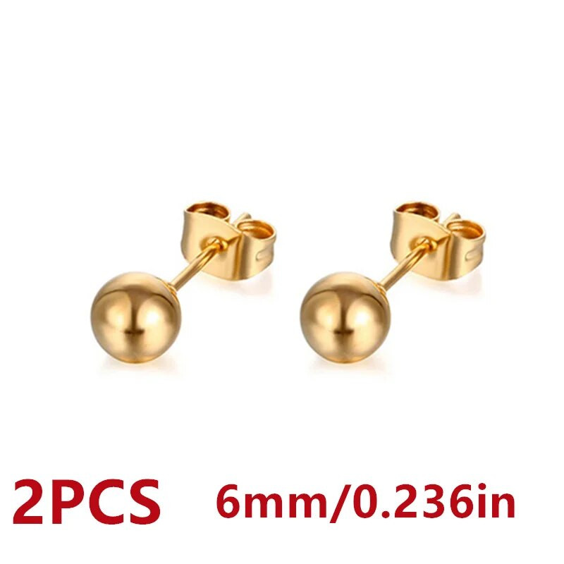 Vienkārša dizaina krelles, nerūsējošā tērauda auskari vīriešiem, sieviešu pamata pīrsingu auskaru rotaslietas