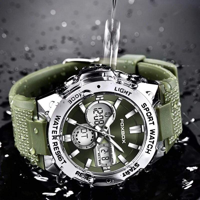 „LIGE“ vyriškas skaitmeninis laikrodis, karinis sportinis plaukimo didieji laikrodžiai, madingi 50M vandeniui atsparus elektroninis rankinis vyriškas laikrodis „Relogios Masculino“