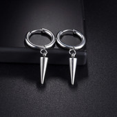 Punk Spike Rivet Drop Auskarai Moterims Nerūdijančio plieno Huggie Auskarai Auskarai Auskarai Auskarai Gotikiniai papuošalai Priedai