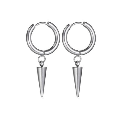 Punk Spike Rivet Drop Auskarai Moterims Nerūdijančio plieno Huggie Auskarai Auskarai Auskarai Auskarai Gotikiniai papuošalai Priedai