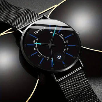 Μαύρο επαγγελματικό κράμα ψευδαργύρου ρολόγια χαλαζία από κράμα ψευδαργύρου Ηλεκτρονικό ρολόι δείκτη για άνδρες μη αδιάβροχο